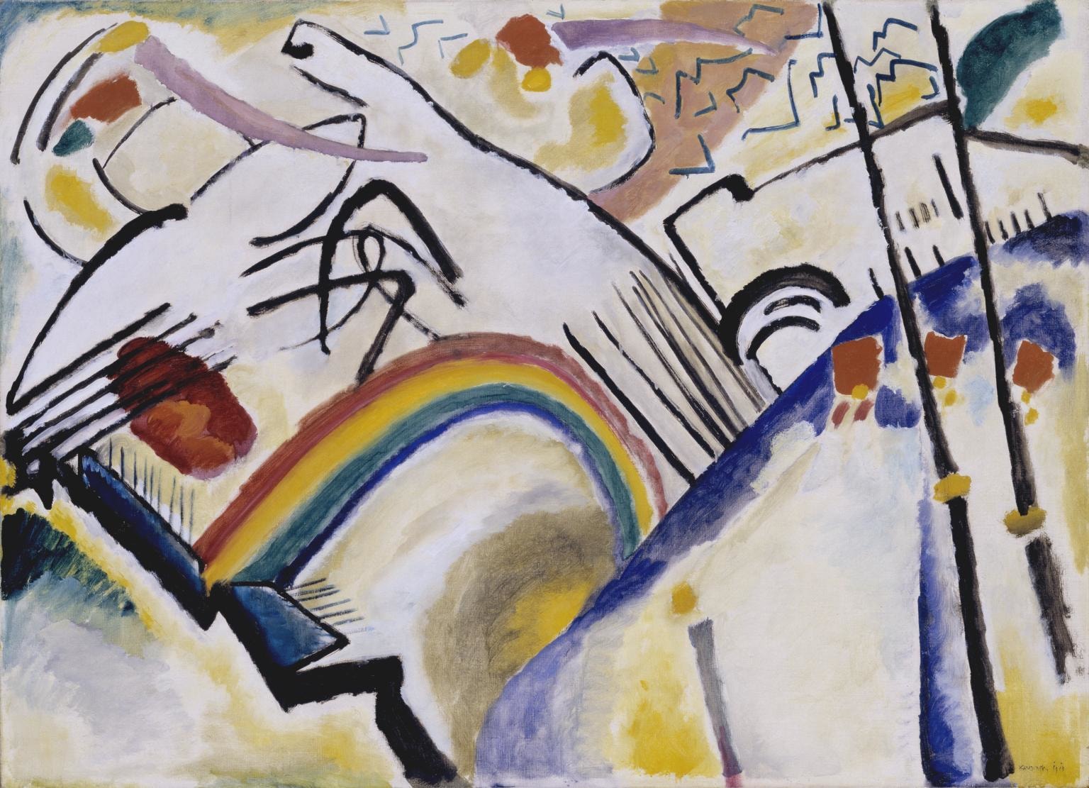 Abstract painting of rainbows by Wassily Kandinsky.