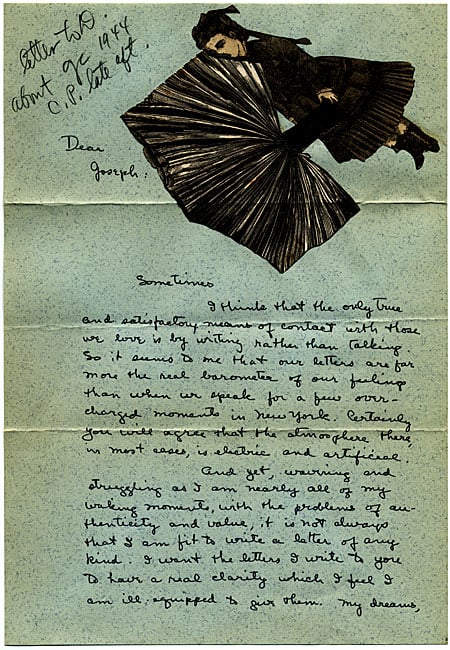 Letter written by Dorothy Tanning