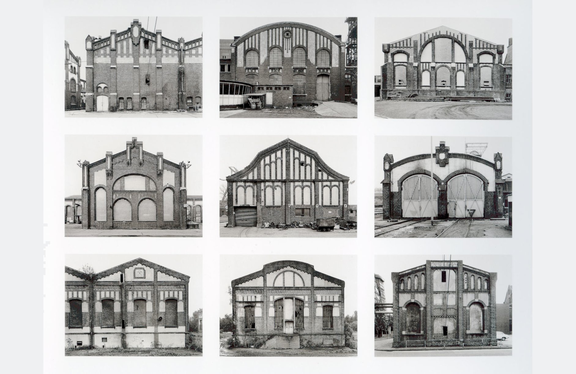 Photographs of the entry gates of factories