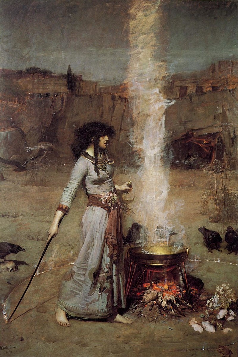 A witch brewing up a potion 
