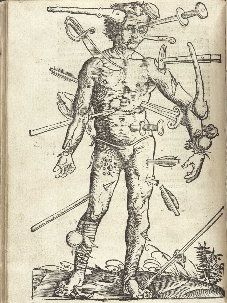 Illustration of The Wounded Man