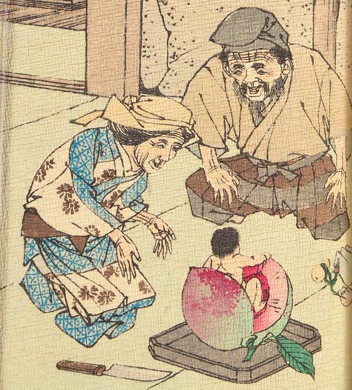 page from Japanese fairytale book