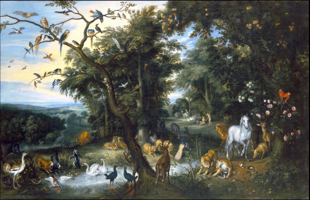 Isaak Van Oosten painting of the Garden of Eden