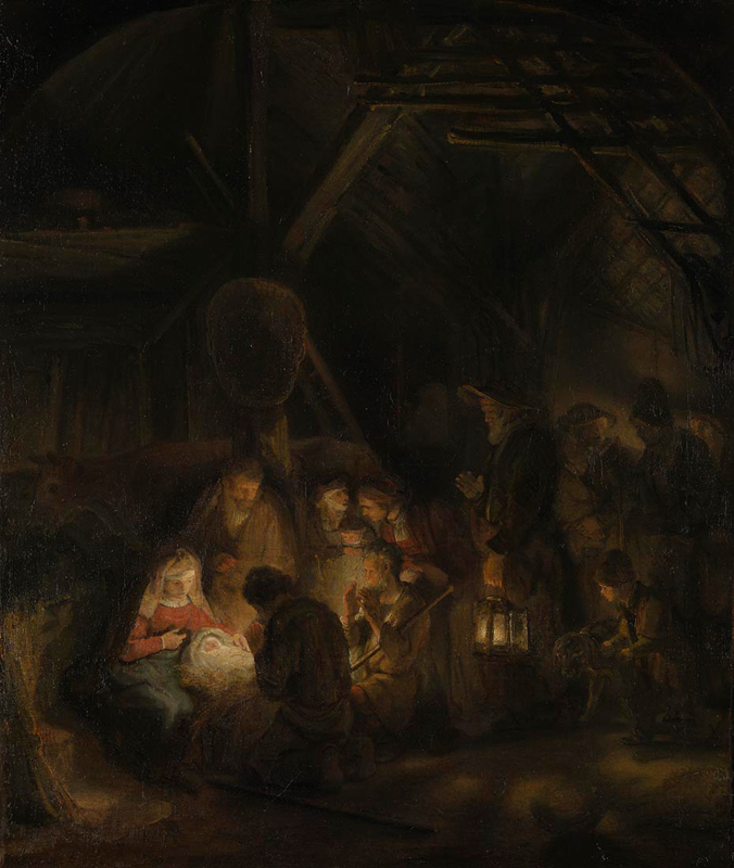 1. The Adoration of the Shepherds, pupil of Rembrandt, 1646