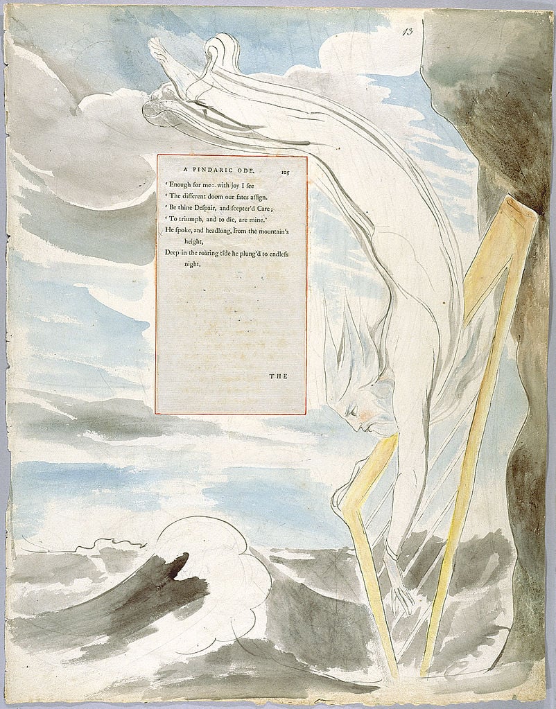 william blake painting from the poems of thomas gray