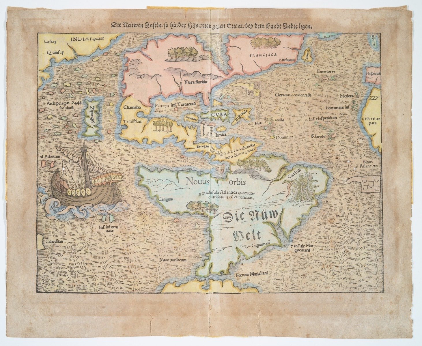 1550 map of the Americas