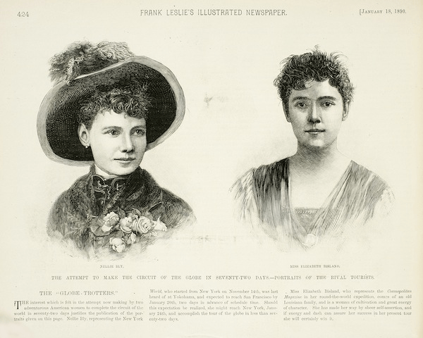 Illustration of Nellie Bly and Elizabeth Bisland