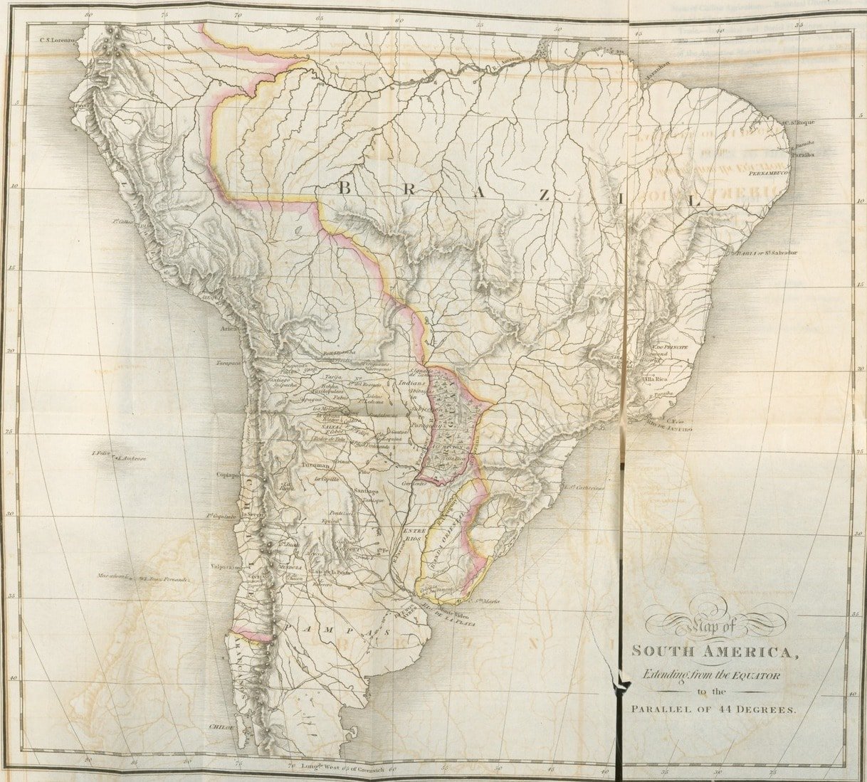 1825 map of the Americas