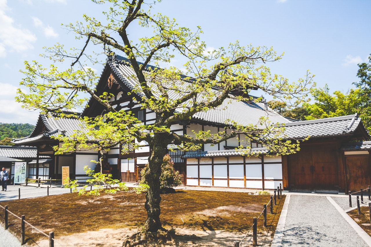 A Japanese house and garden