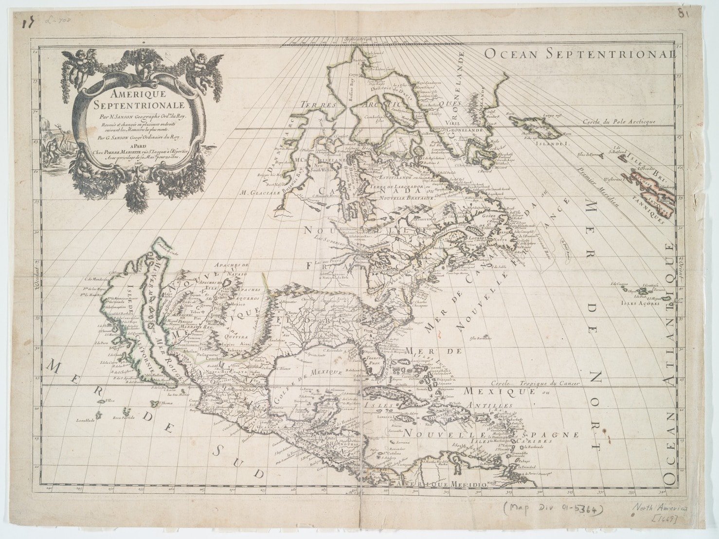 1669 map of the Americas