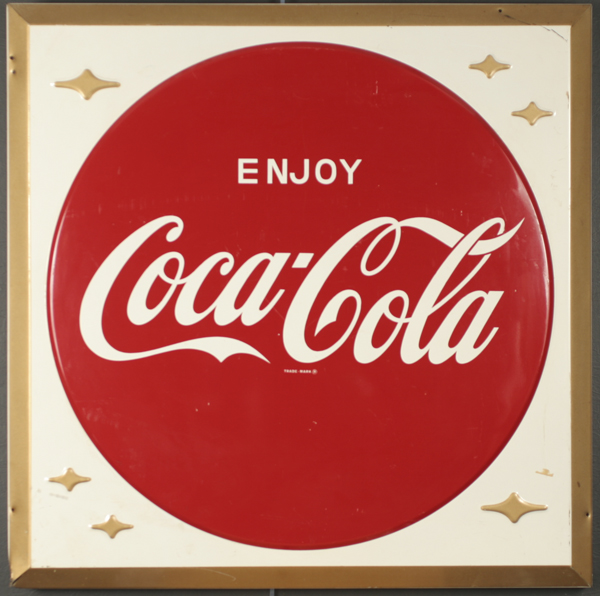 Vintage "enjoy Coca Cola" sign.