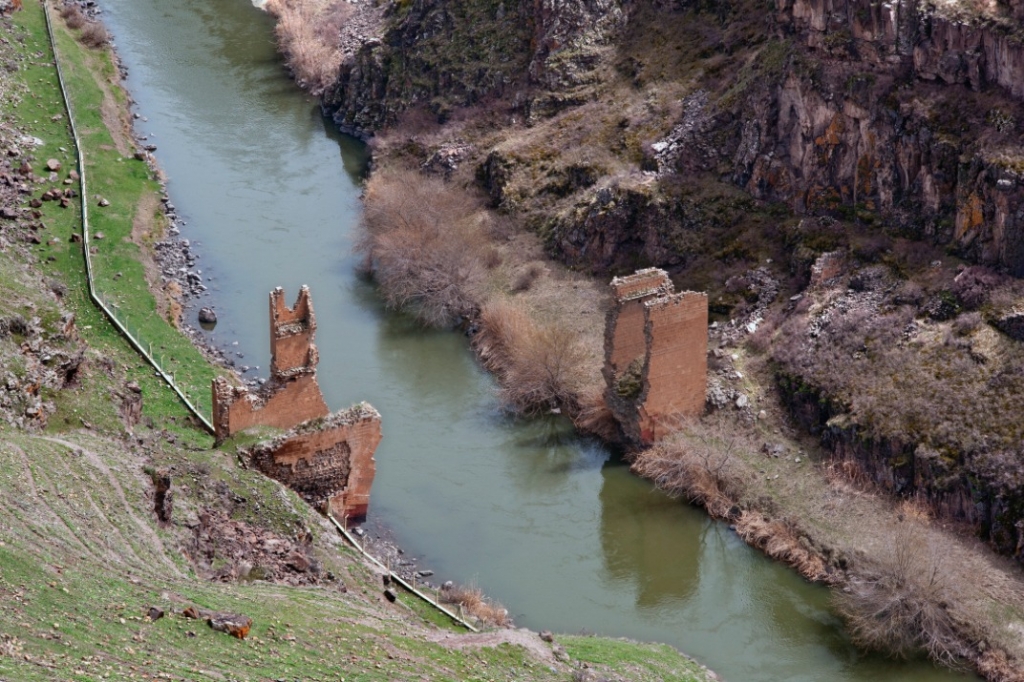 Turkish church ruins next to river