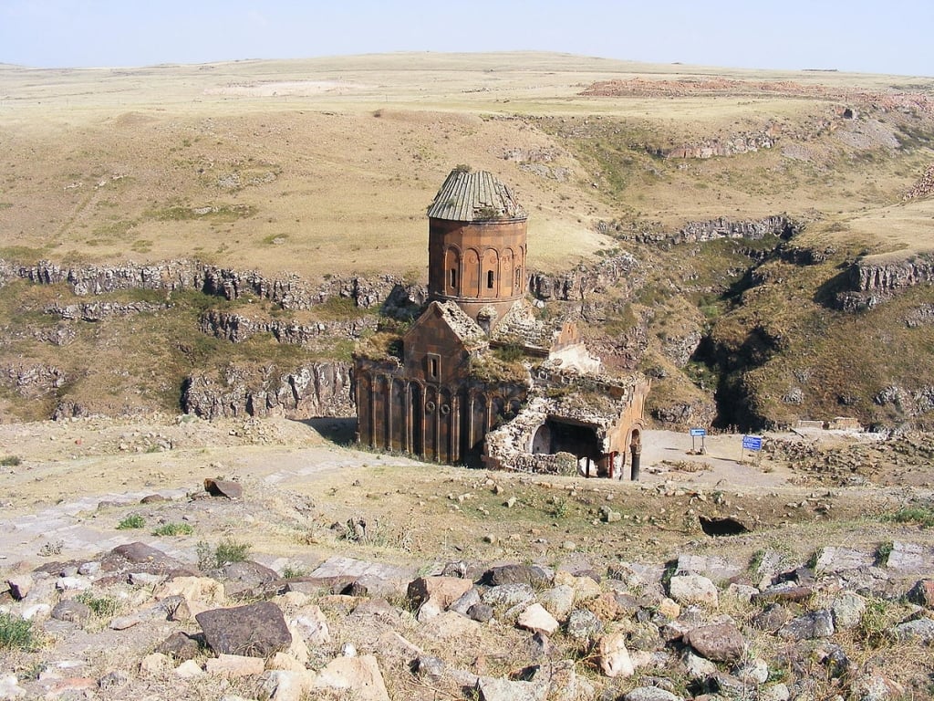 Turkish church ruins next to river