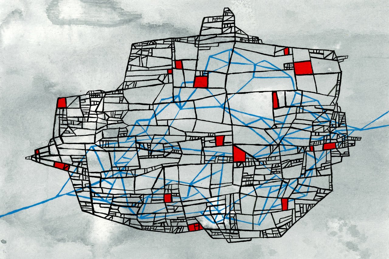 An illustration of a city street maps