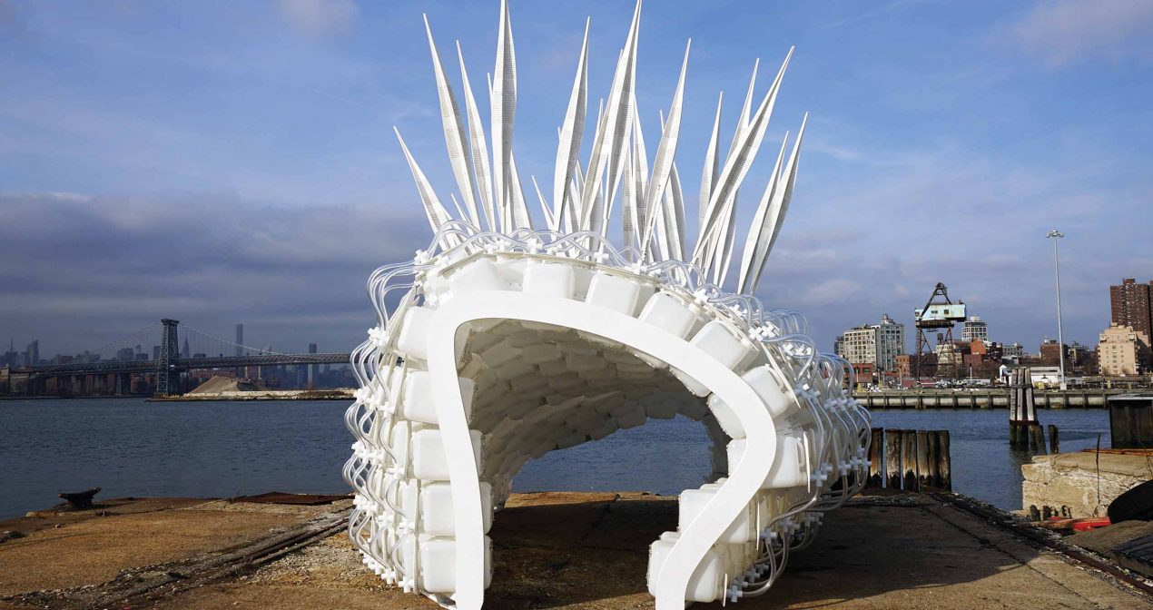 Cricket shelter at New York waterfront