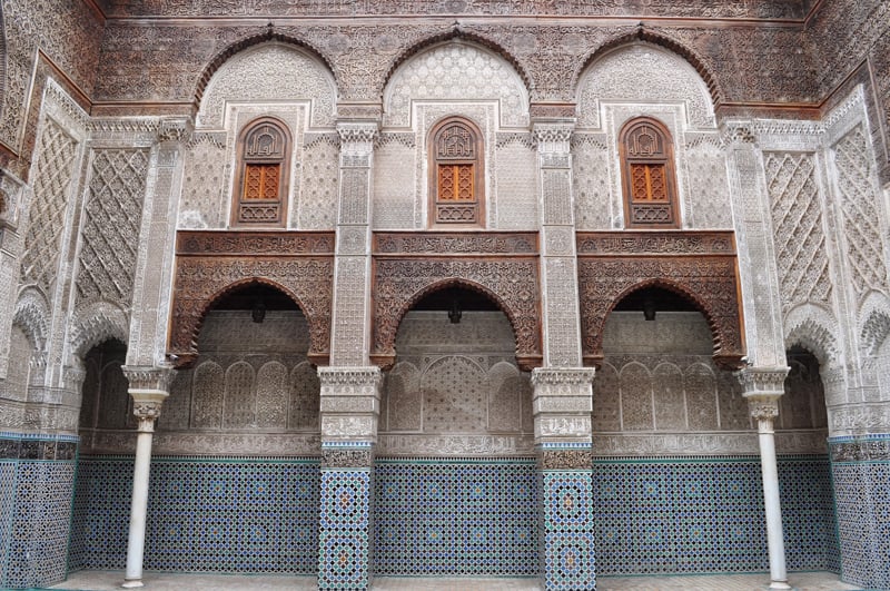 Interior arches of the al-Qarawiyyin library 