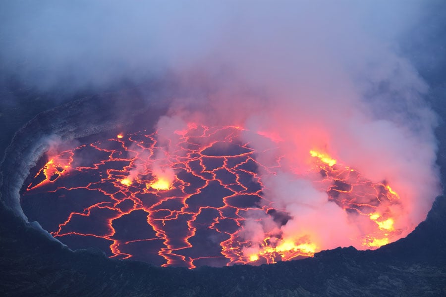 Lava from Erebus volcano