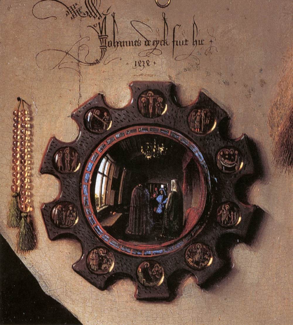 A mirror painted by Jan van Eyck