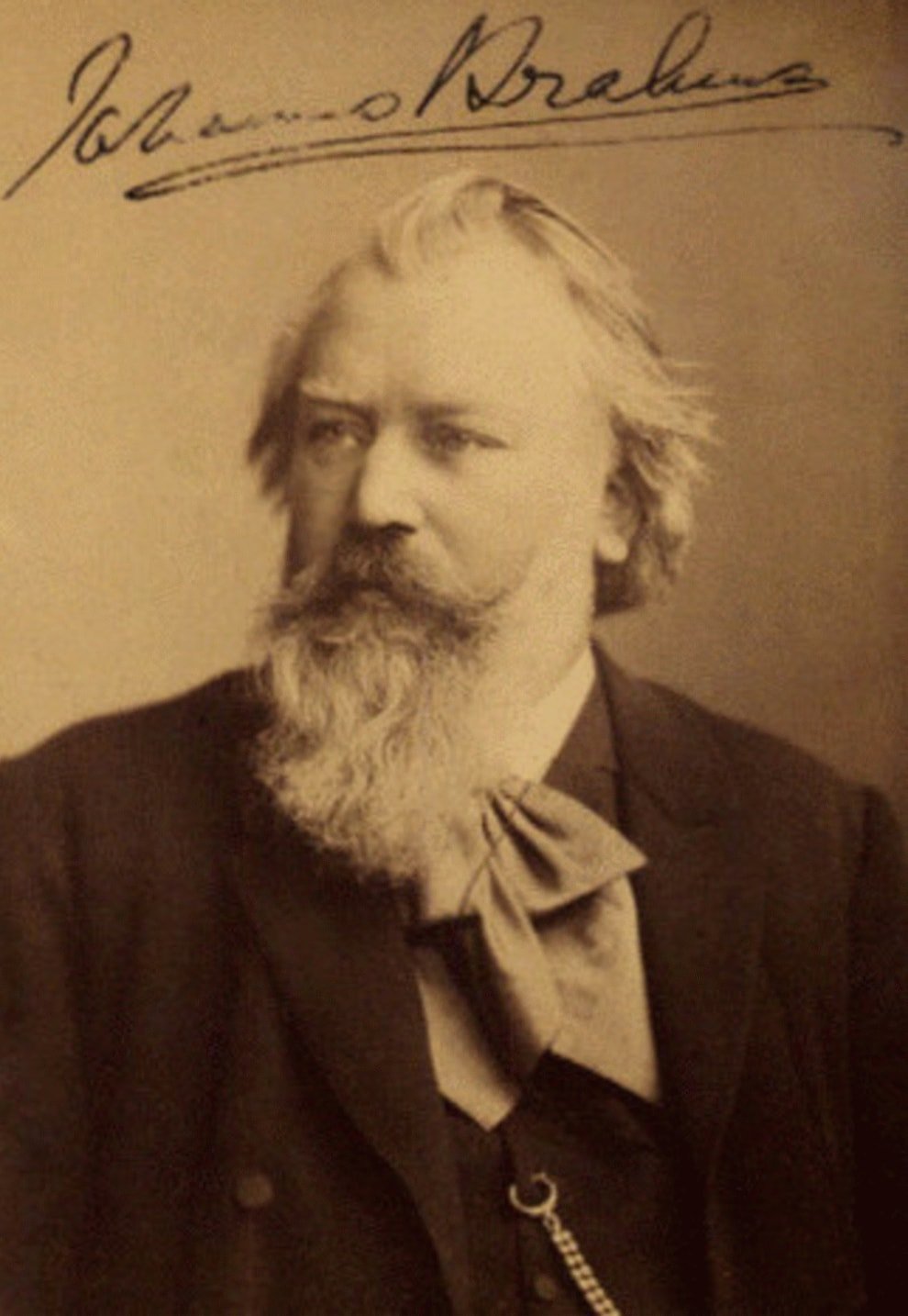 vintage photo of Johannes Brahms