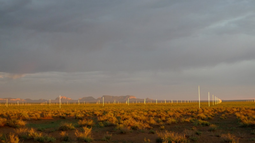 lightening rods in field