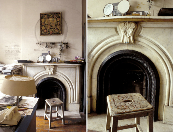 Fireplace in Louise Bourgeois’ home studio – Chelsea, New York