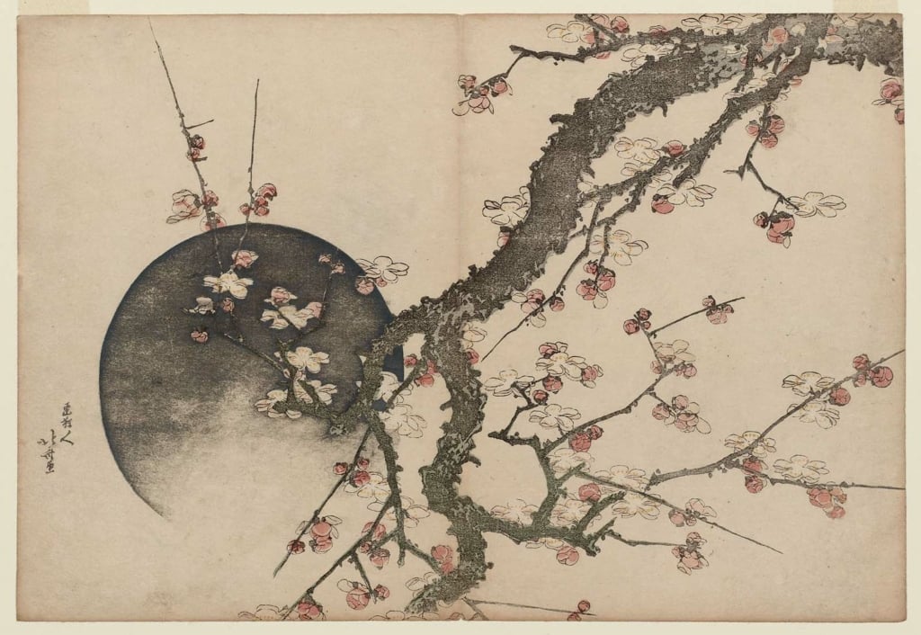 3. Cherry Blossom and Moon (1803), by Katsushika