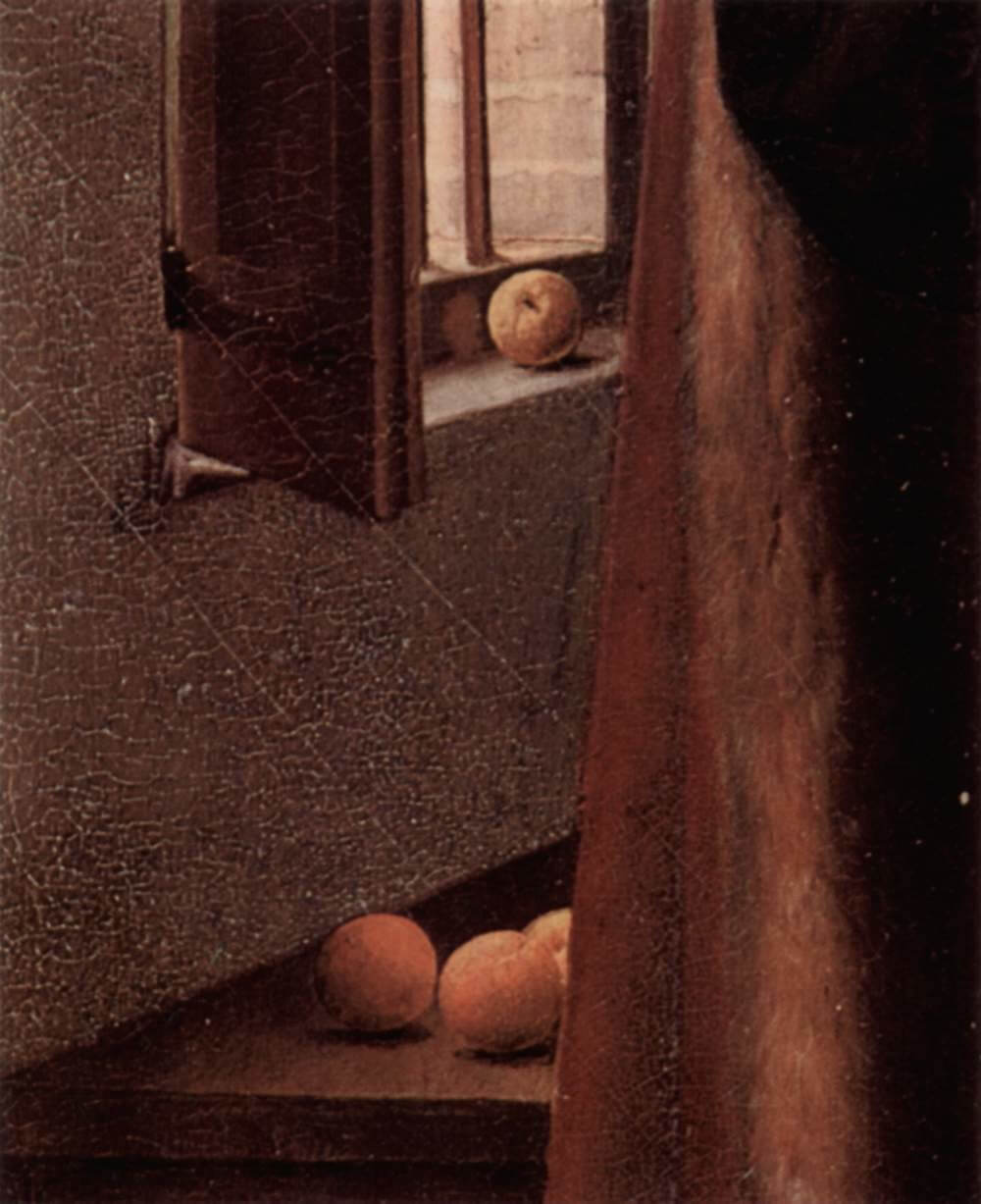 Oranges painted by Jan van Eyck