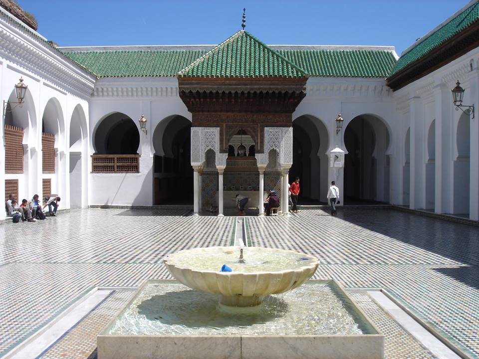 Courtyard of the al-Qarawiyyin in Fez, Morocco.