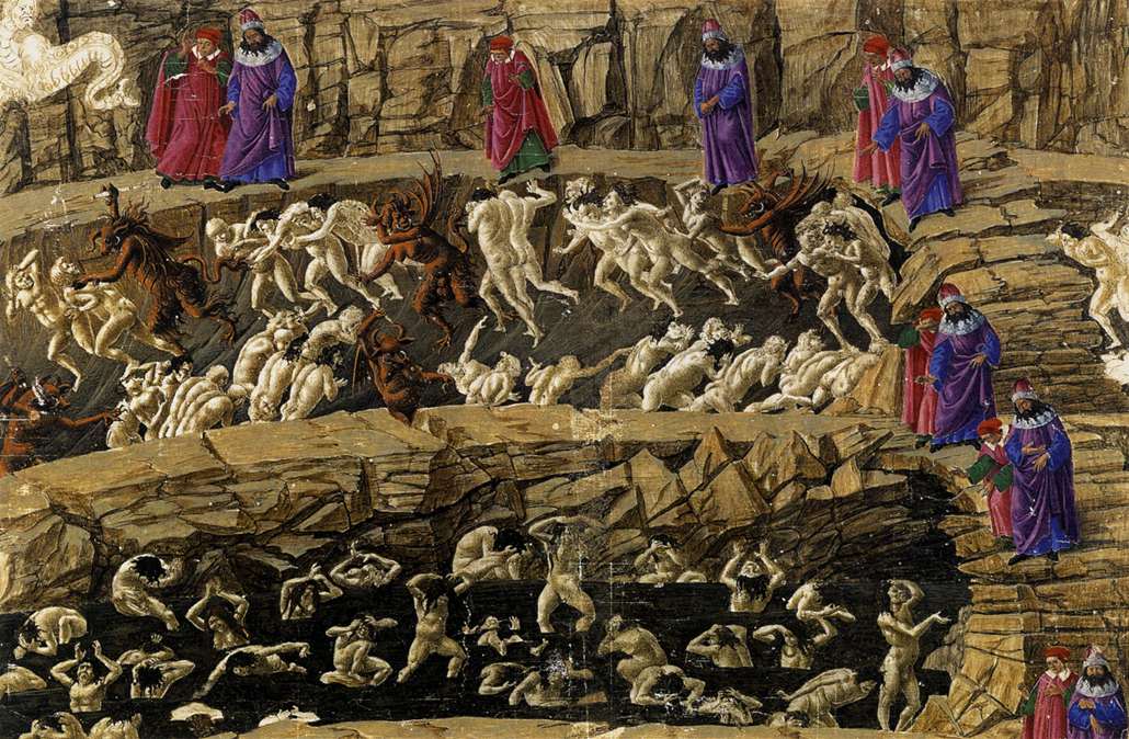 Inferno, Canto XVIII, Sandro Botticelli, 1480