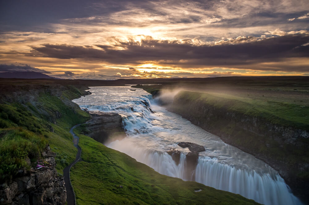 gullfoss waterfalls in iceland