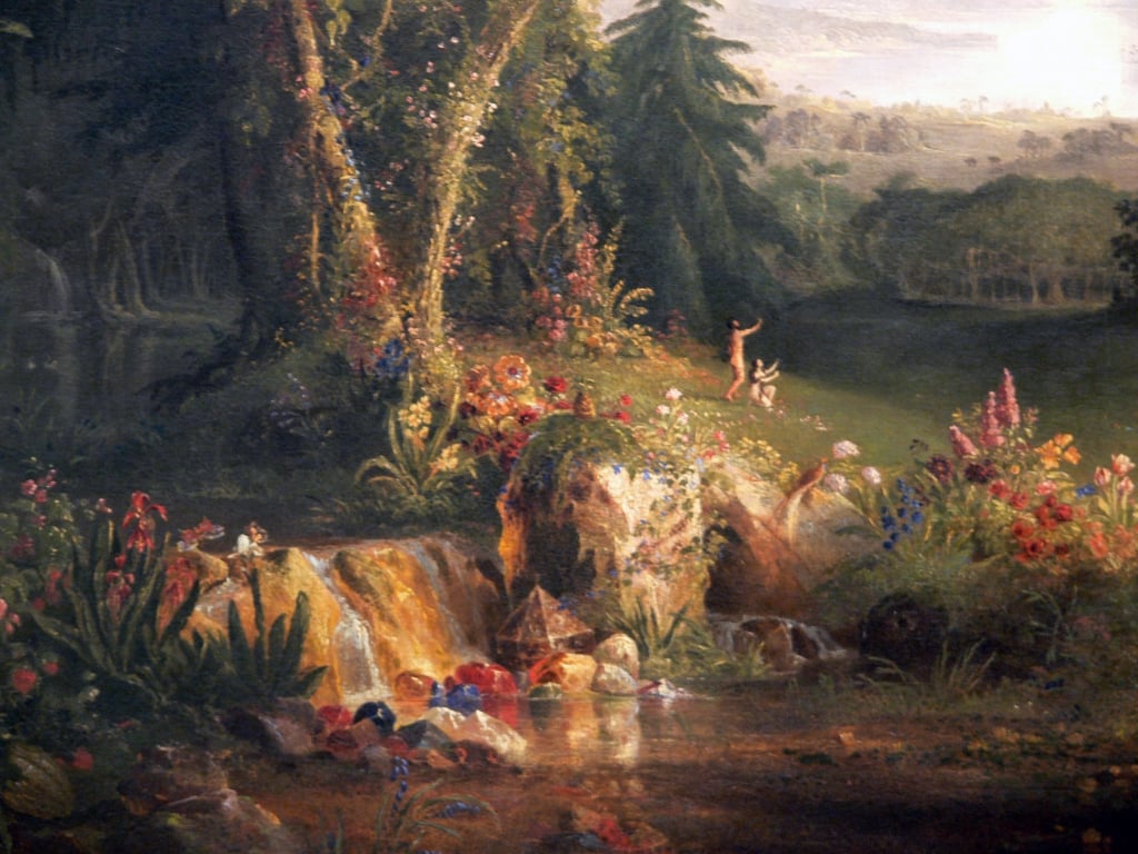 Thomas Cole painting of the Garden of Eden