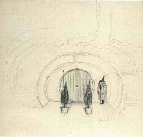 Sketch of a Hobbit hole 