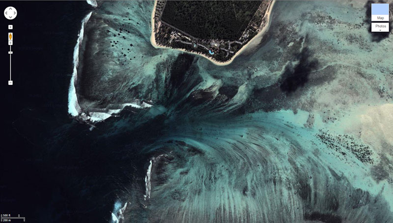 Google map view of Mauritius 