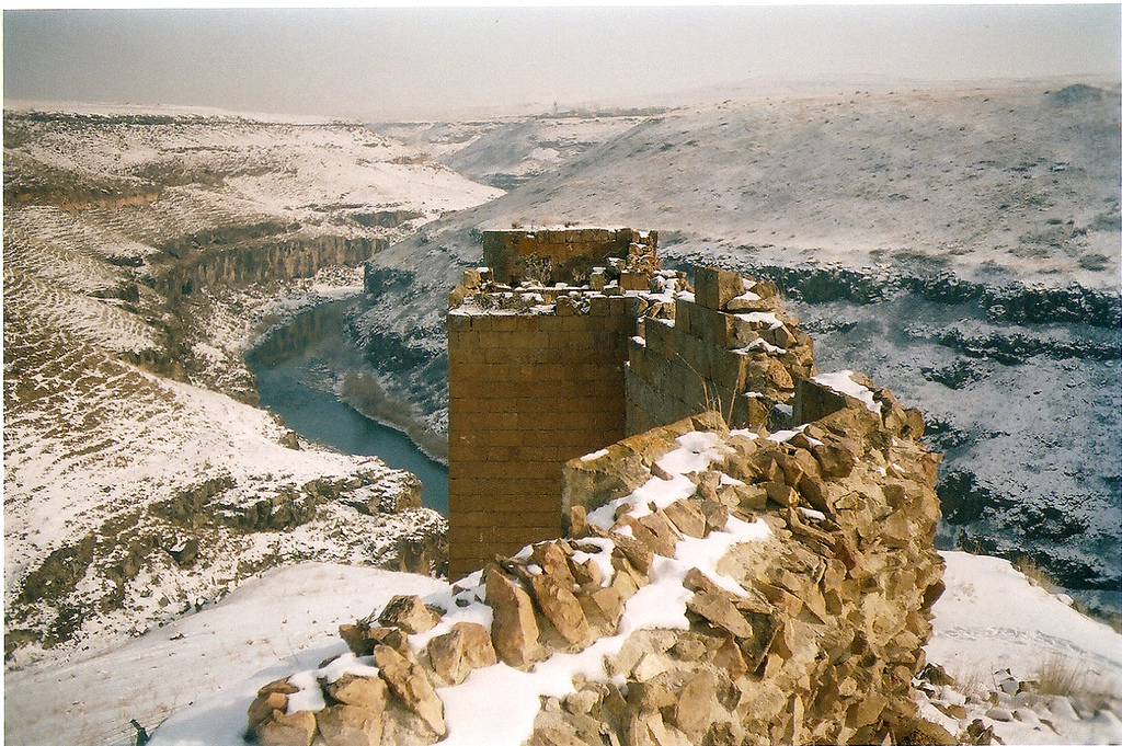 Turkish church ruins next to river