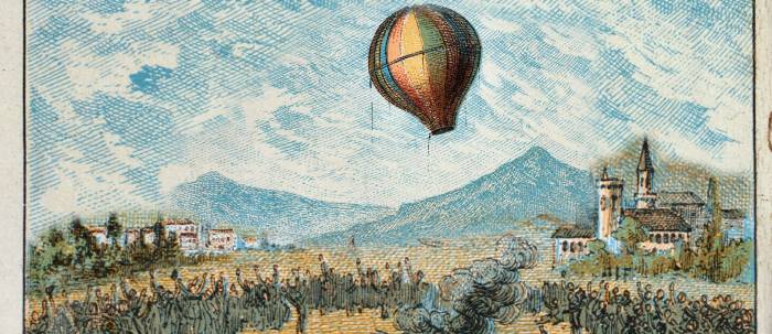 Painting of hot air balloon