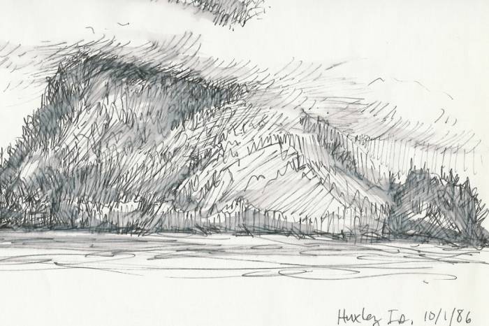 Huxley Island sketch drawing