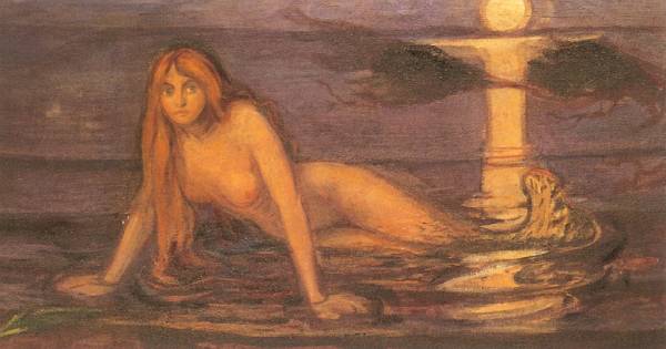 painting of naked woman in the water