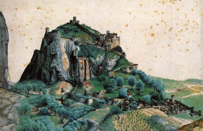 Painting of lost city of Lebtit