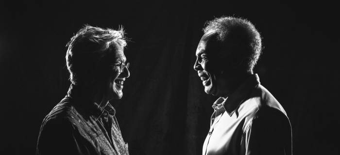 Brazilian musicians Caetano Veloso and Gilberto Gil