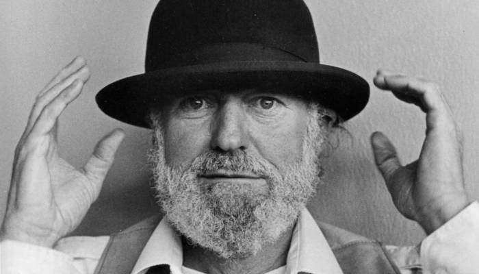 Close up of Lawrence Ferlinghetti
