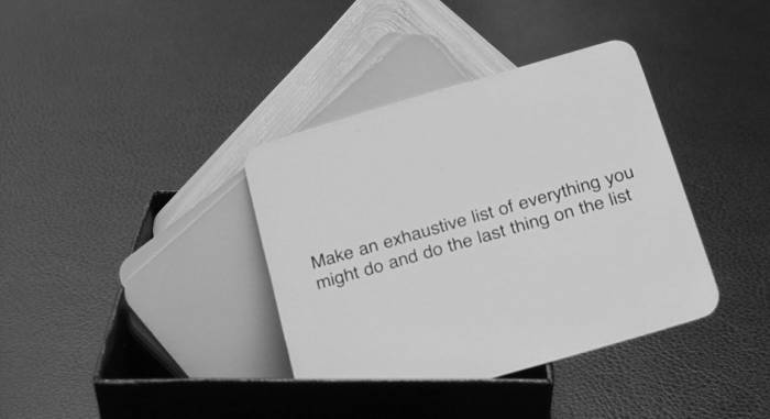 Oblique Strategies cards