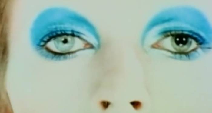 David Bowie's eyes with blue makeup