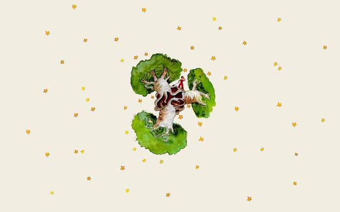 painting of three trees intertwined 