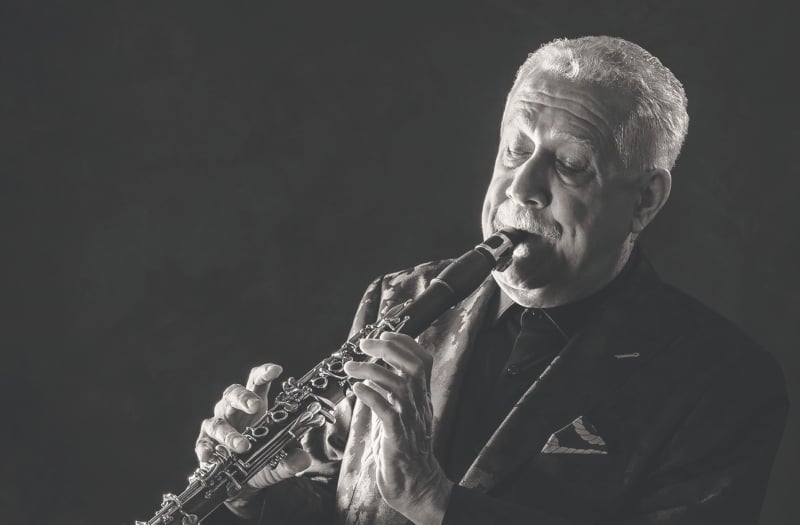 Paquito D’Rivera playing the clarinet
