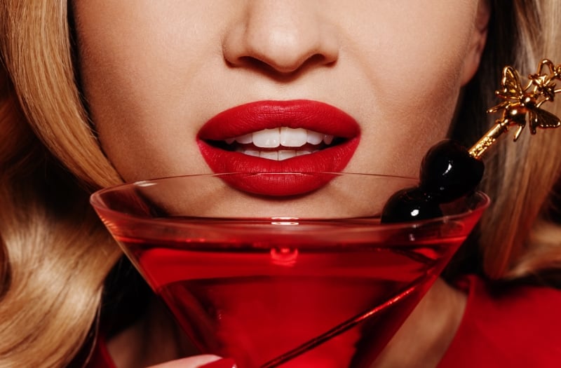 Woman Drinking Faena Spritz