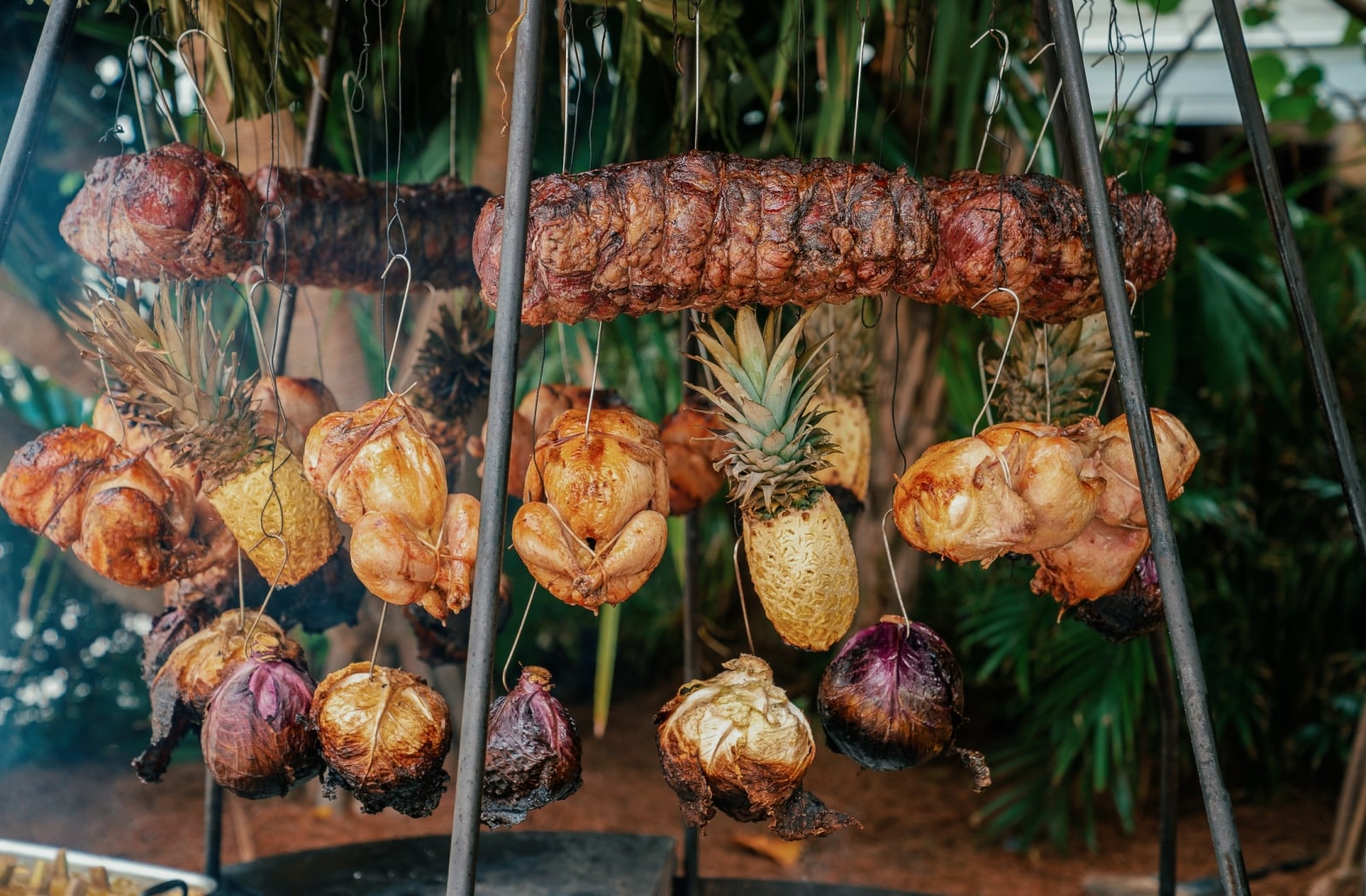 Los Fuegos Asado Dome Hanging food