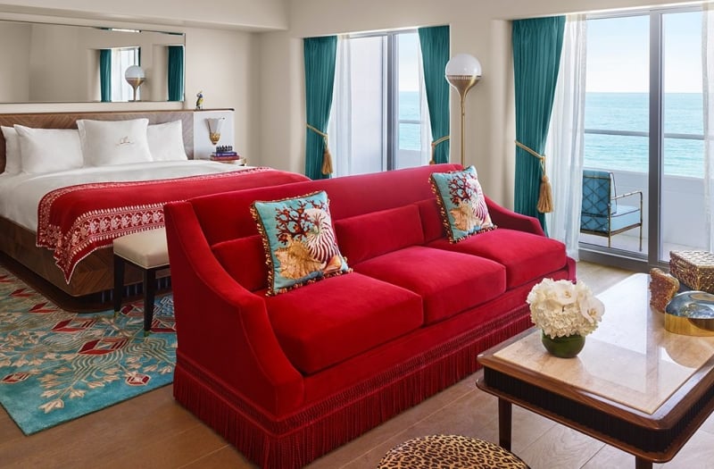 premier hotel suite with windows facing the ocean