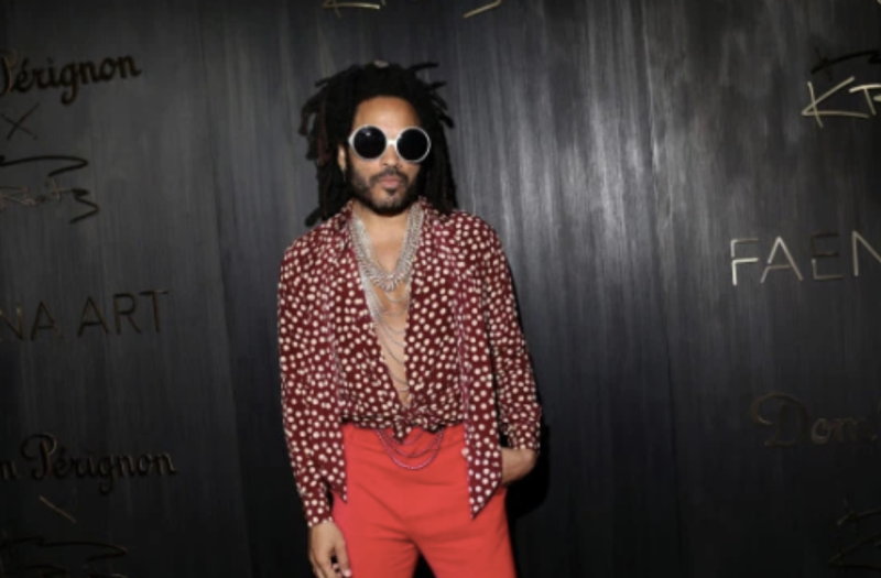Lenny Kravitz at Alan Faena's house