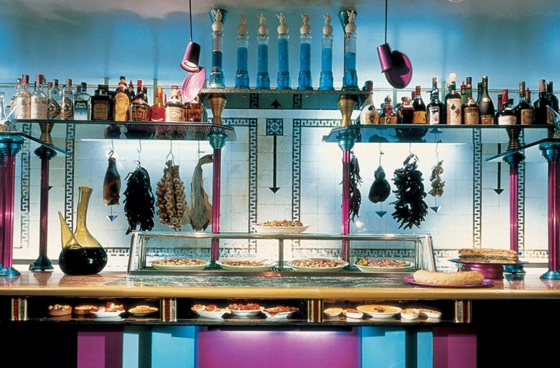 internal shot of bar and food prep area of El Internacional