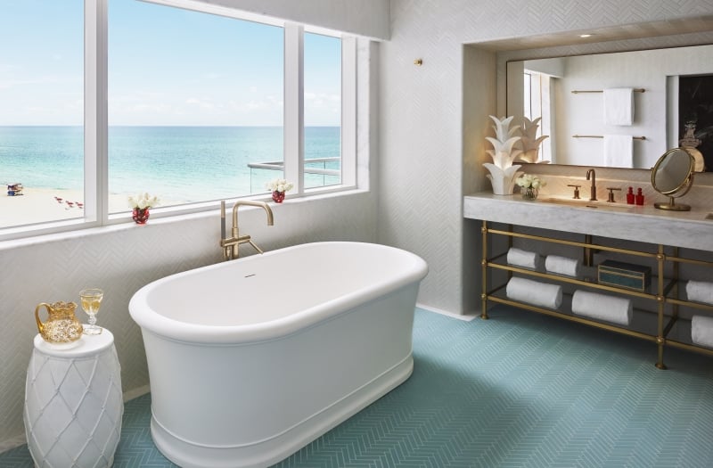 Bathtub and Ocean View Restroom
